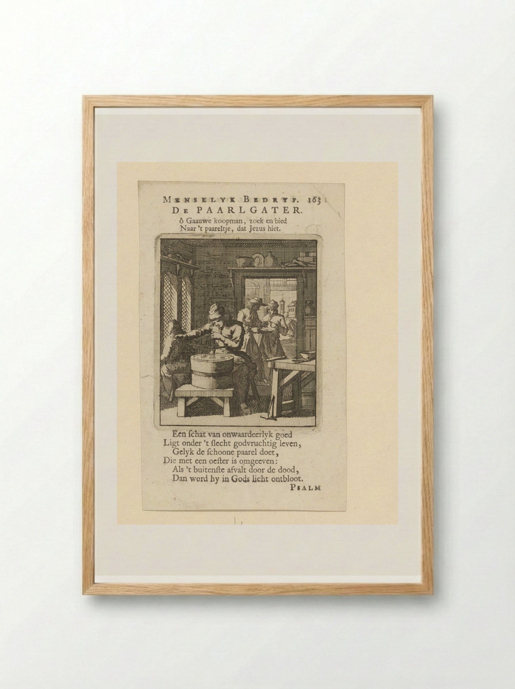 Parelboorder - Cornelis van der Sys - Framed Print Wood