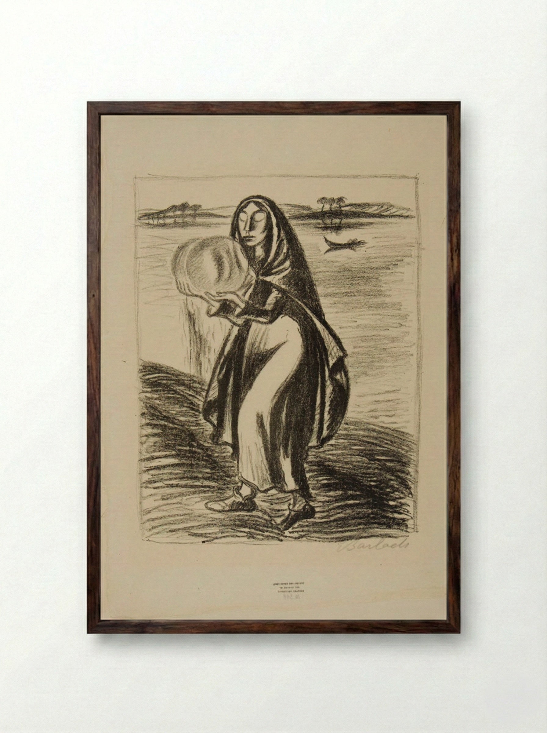 Pariah: The Legend 1: The Water Sphere - Ernst Barlach - Framed Print Dark Wood