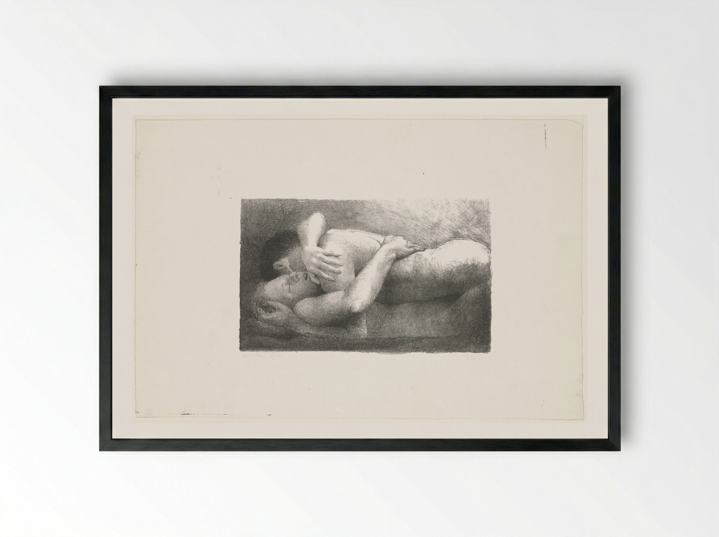 Paring - Aat Veldhoen - Framed Print Black