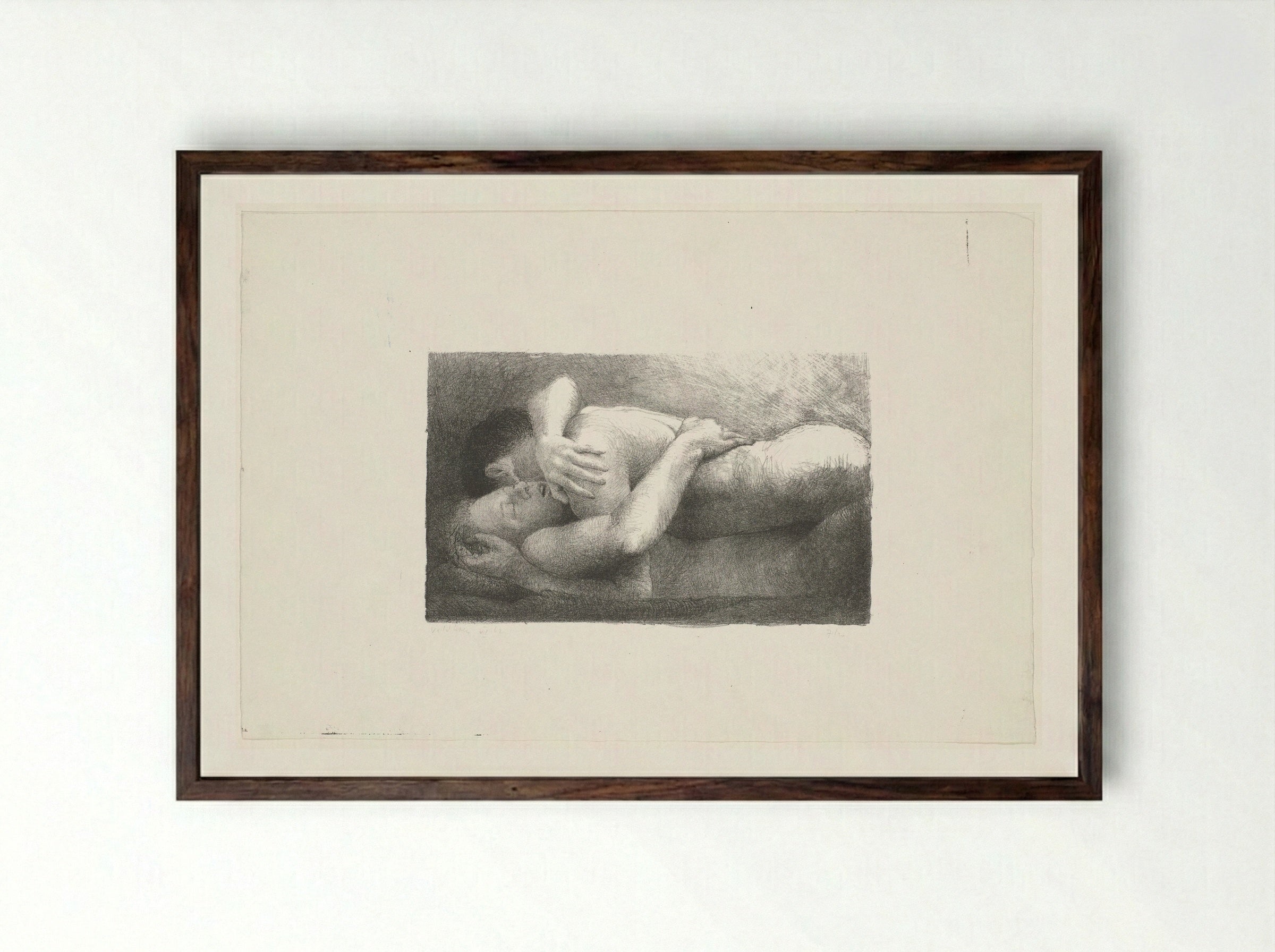 Paring - Aat Veldhoen - Framed Print Dark Wood