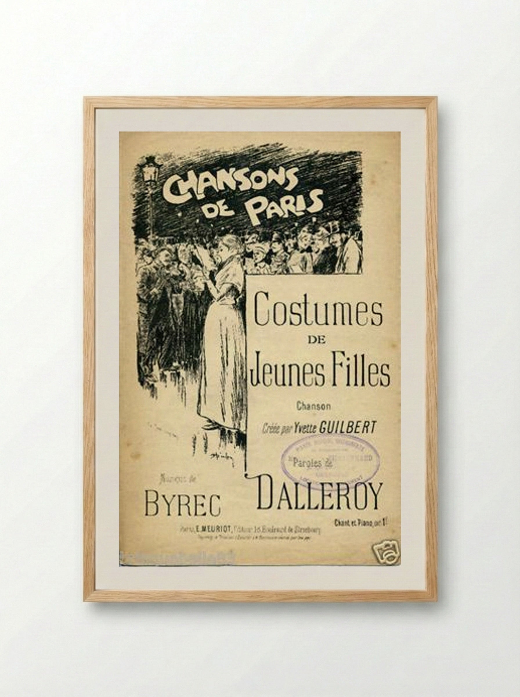 Paris En Chansons - Théophile Steinlen - Framed Print Wood