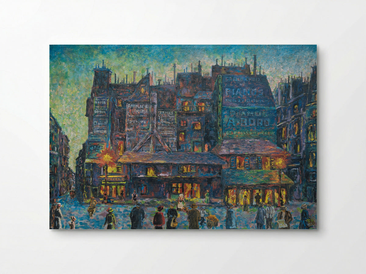 Paris, Rue Animée Le Soir - Maximilien Luce - Poster