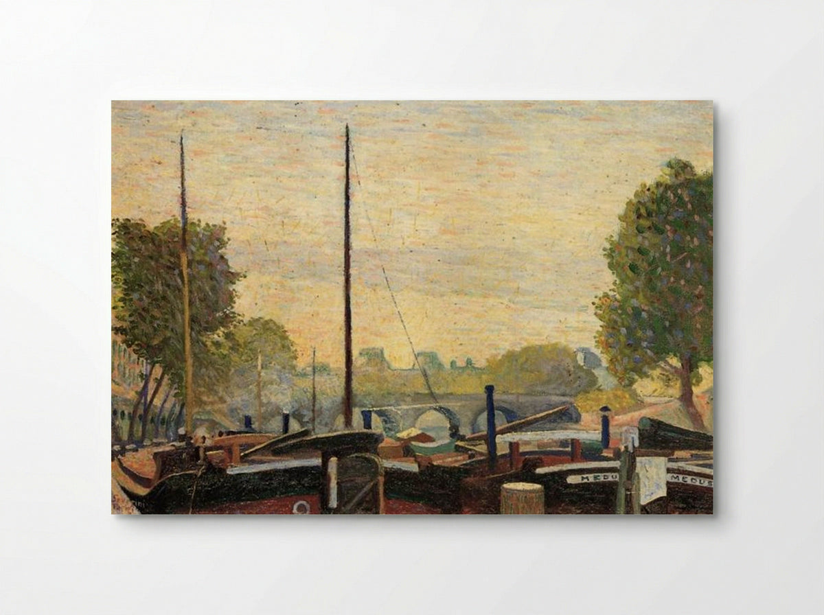 Paris, The Seine, the Barges of the Louvre - Gino Severini - Poster