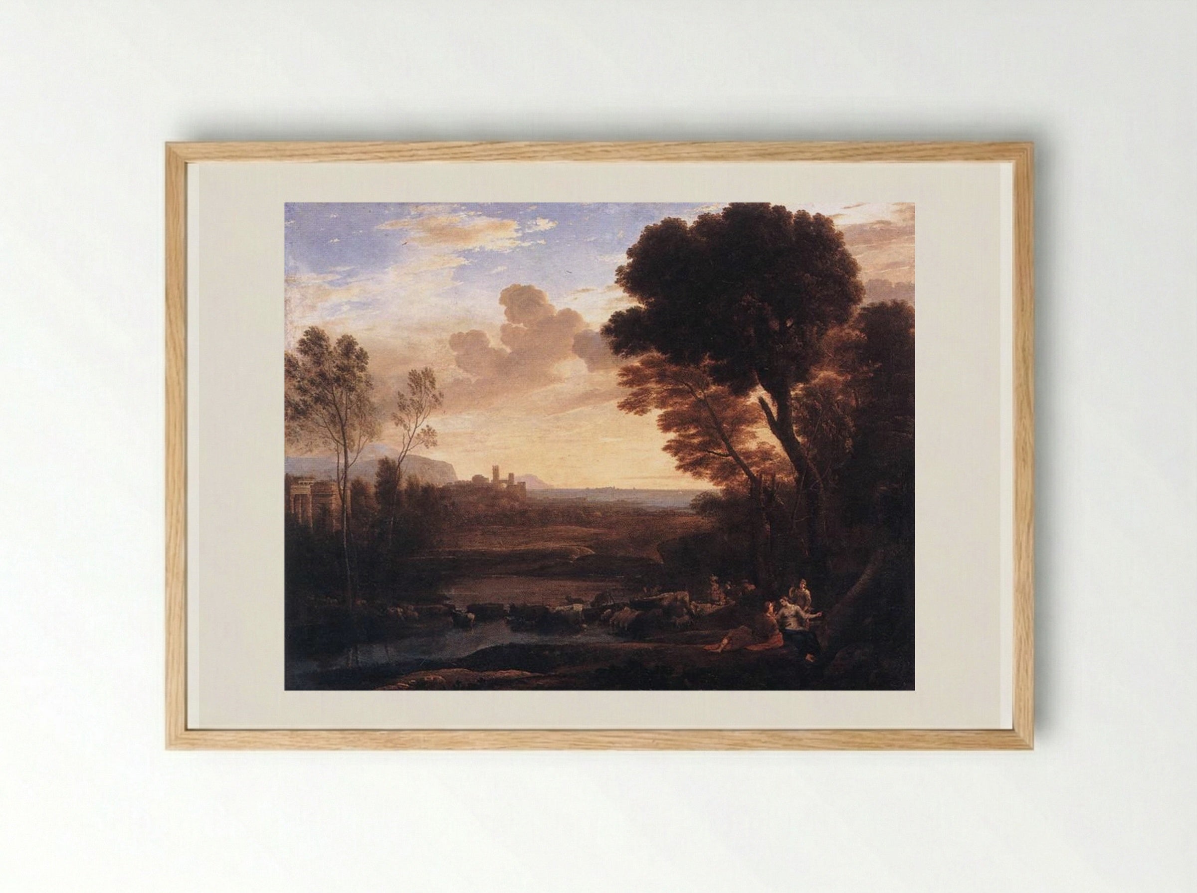 Paris and Oenone - Jacob de Wit - Framed Print Wood