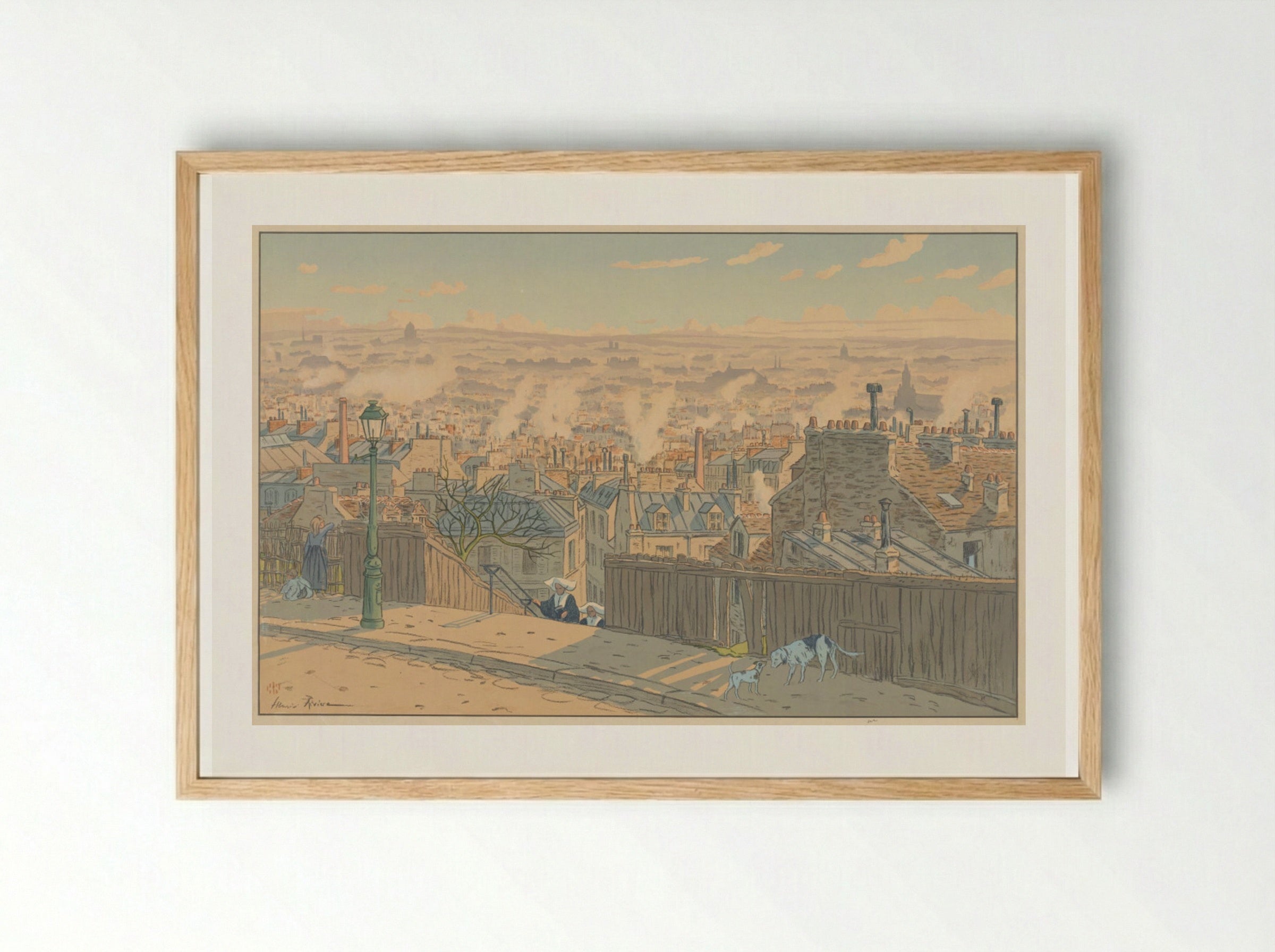 Parisian Landscapes: Paris seen from Montmartre - Henri Rivière - Framed Print Wood