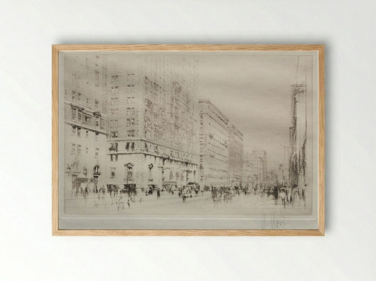 Park Avenue, New York - William Walcot - Framed Print Wood