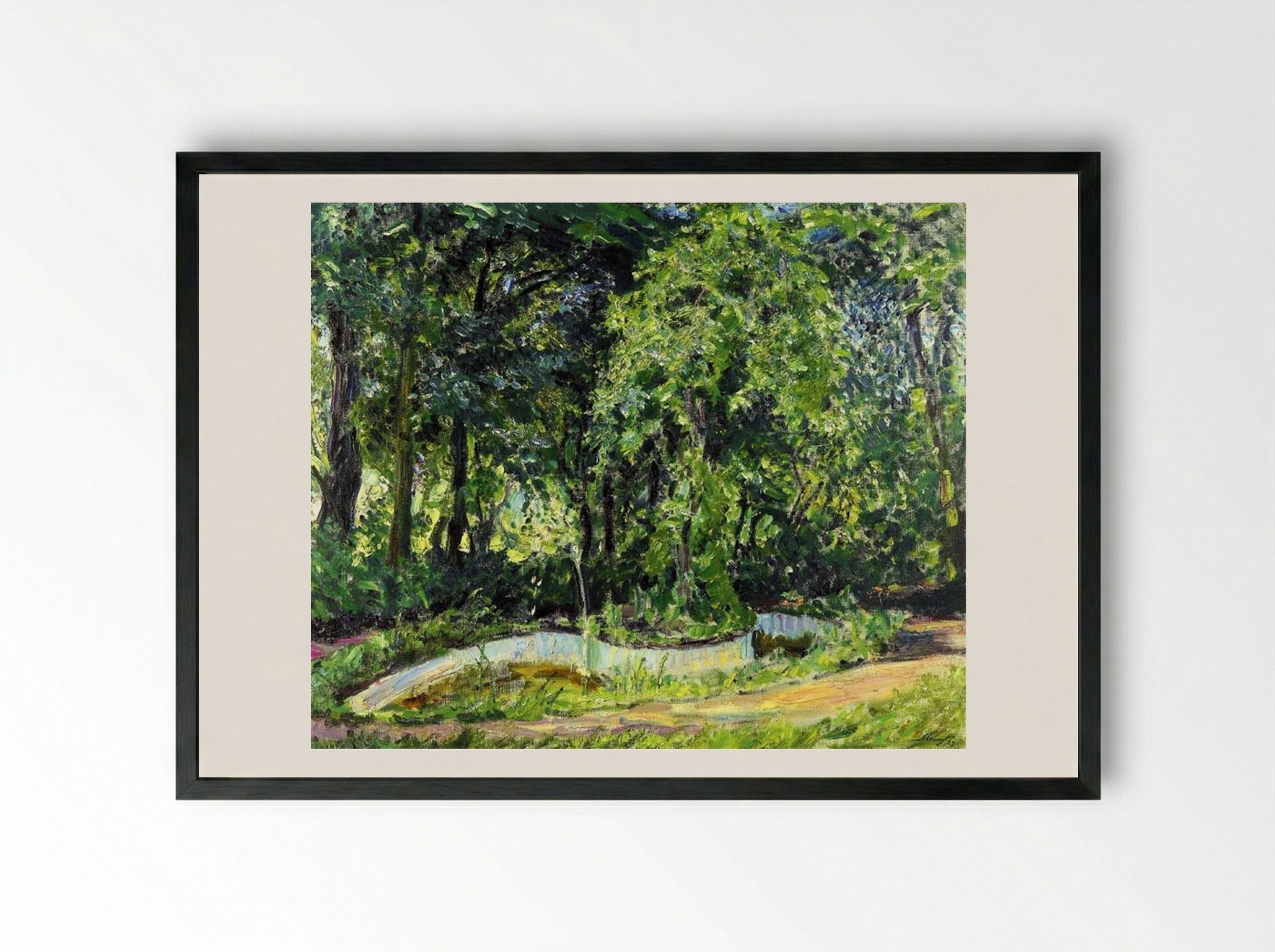 Park Landscape in the Palatinate - Max Slevogt - Framed Print Black