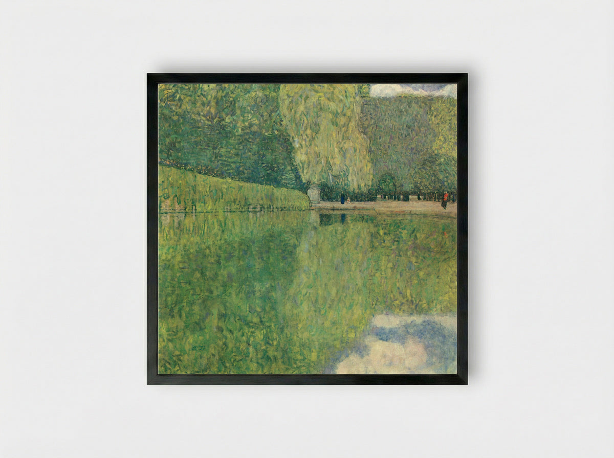 Park of Schönbrunn - Gustav Klimt - Framed Print Black