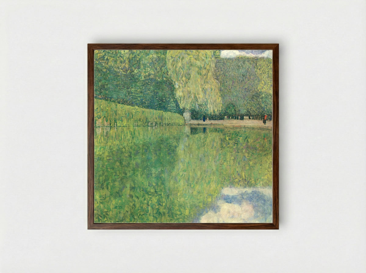 Park of Schönbrunn - Gustav Klimt - Framed Print Dark Wood