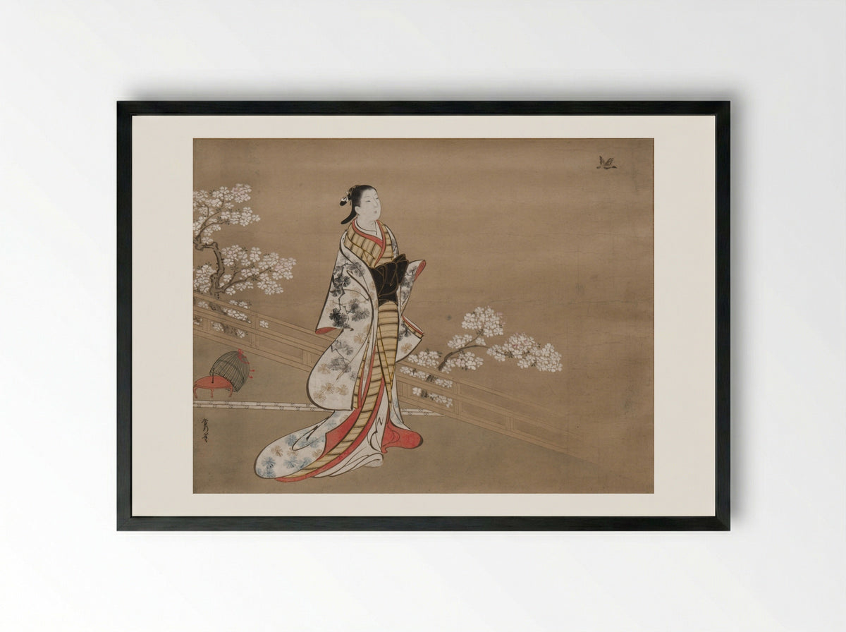 Parody of Murasaki, from Lavender - Kawamata Tsuneyuki - Framed Print Black