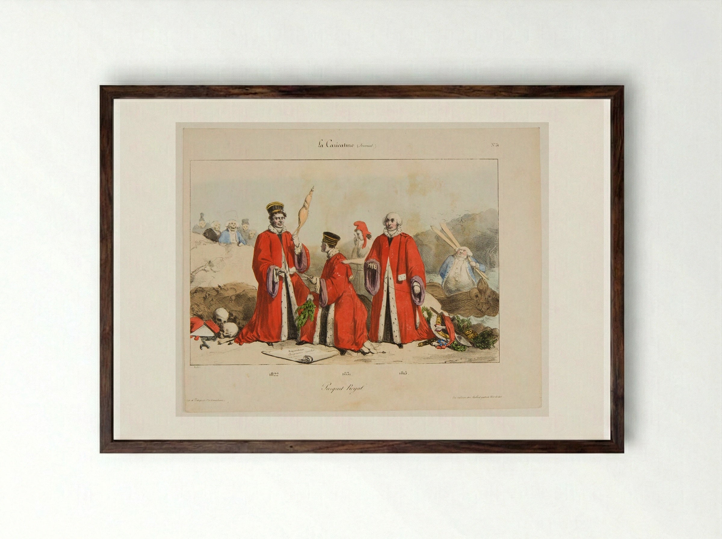 Parquet Royal - Denis-Auguste-Marie Raffet - Framed Print Dark Wood