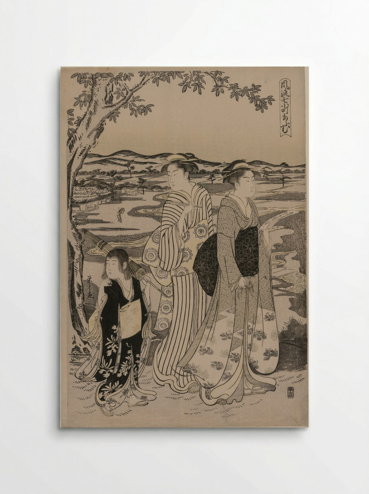 Parrot Komachi, from the series The Fashionable Seven Komachi - Chôbunsai Eishi - Poster