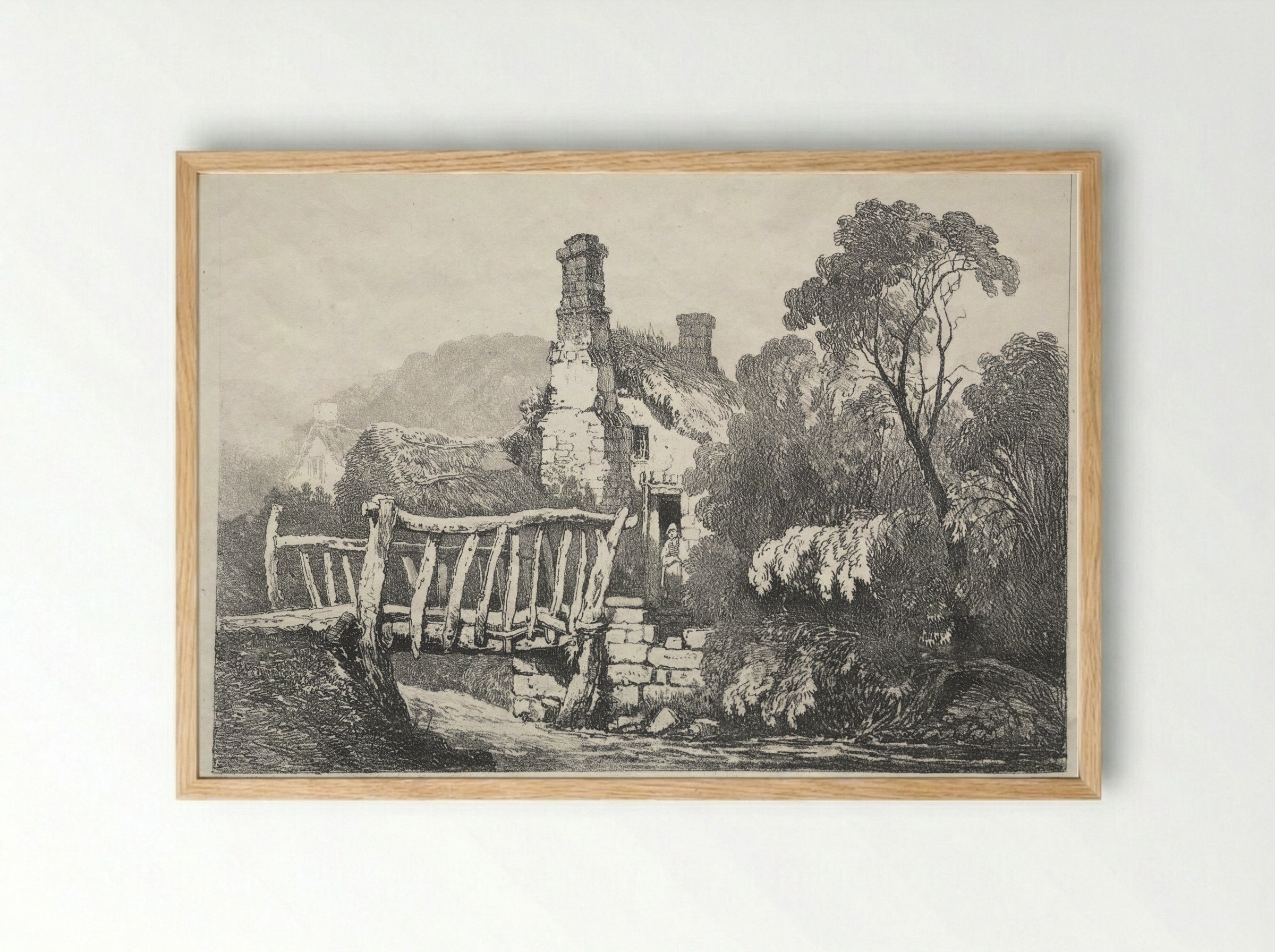 Part of Kirkham Abbey - Samuel Prout - Framed Print Wood
