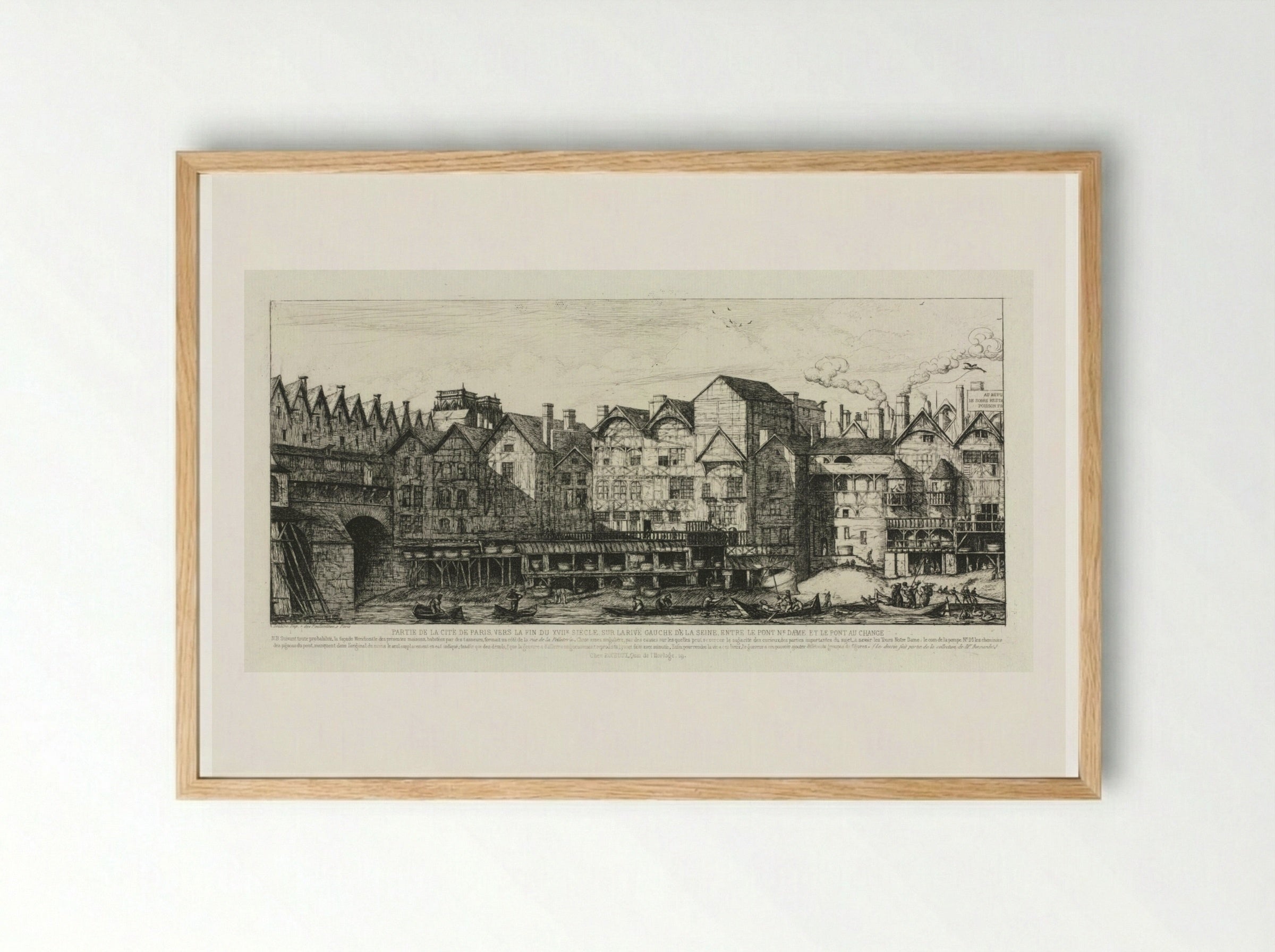 Part of the City of Paris at the End of the Seventeenth Century - Charles Meryon - Framed Print Wood