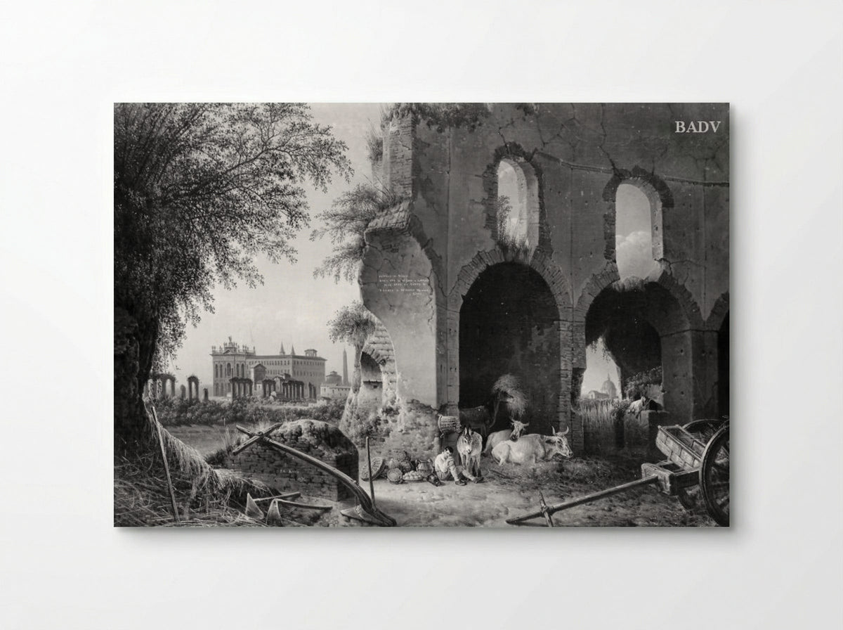 Part of the Vault of the Temple of Minerva Medica in Rome - Josephus Augustus Knip - Poster