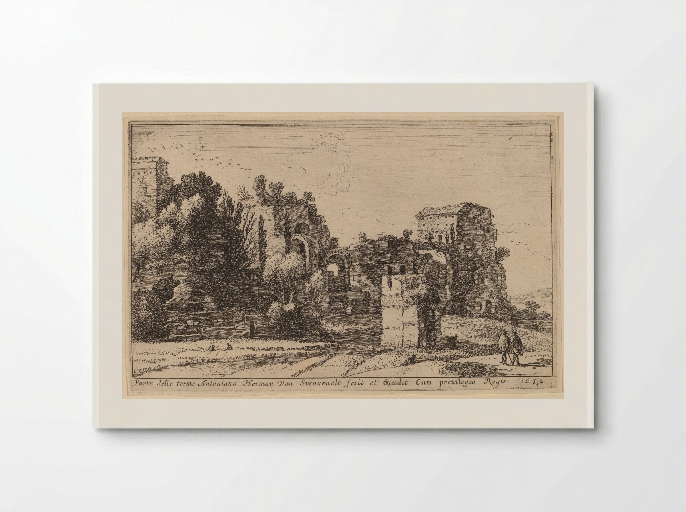 Parte delle terme Antoniano - Herman van Swanevelt - Poster