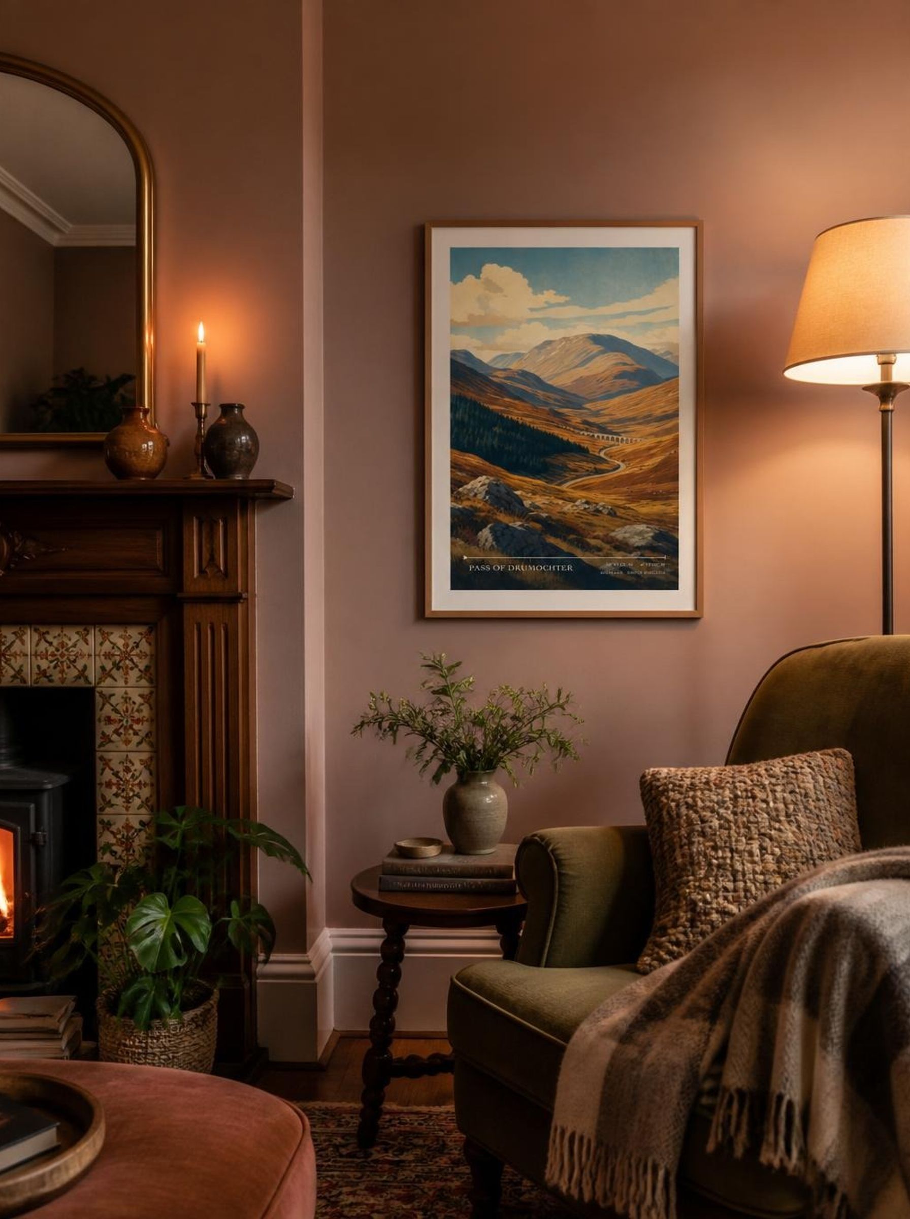 Pass of Drumochter Highland United Kingdom Travel Poster - Lifestyle