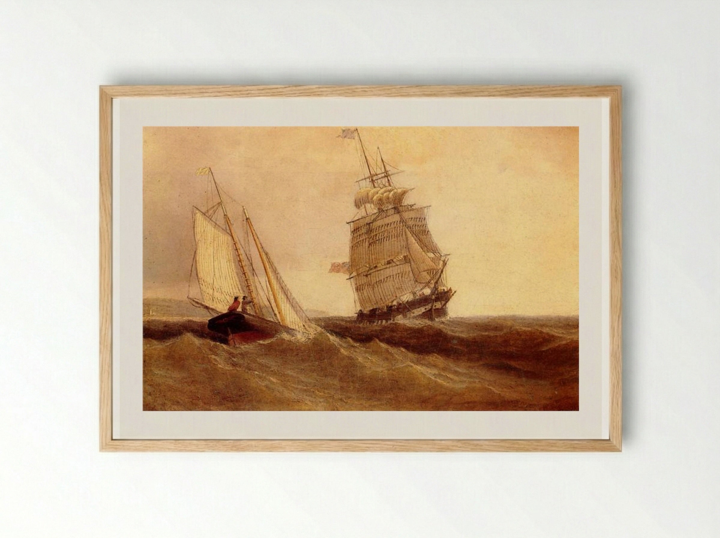 Passing Ships - William Bradford - Framed Print Wood