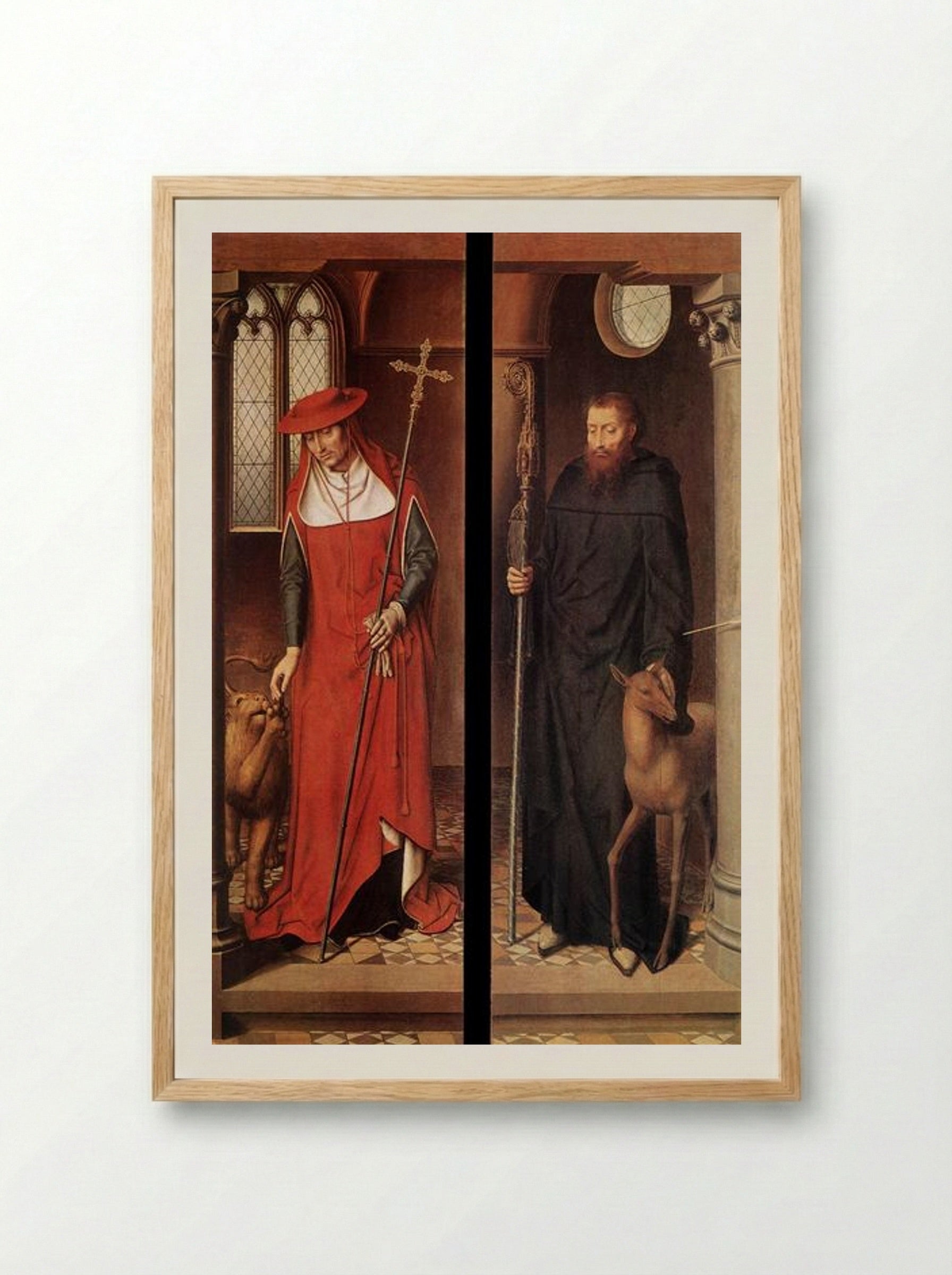 Passion (Greverade) Altarpiece (Closed Shutters) - Hans Memling - Framed Print Wood