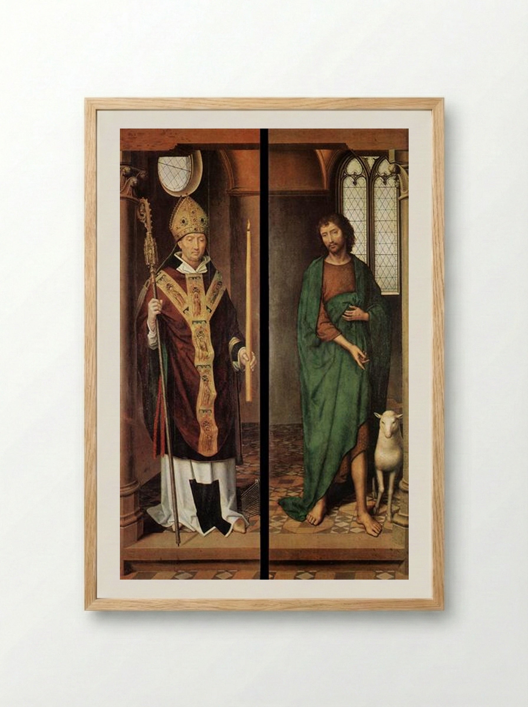Passion (Greverade) Altarpiece (first closed position) - Hans Memling - Framed Print Wood