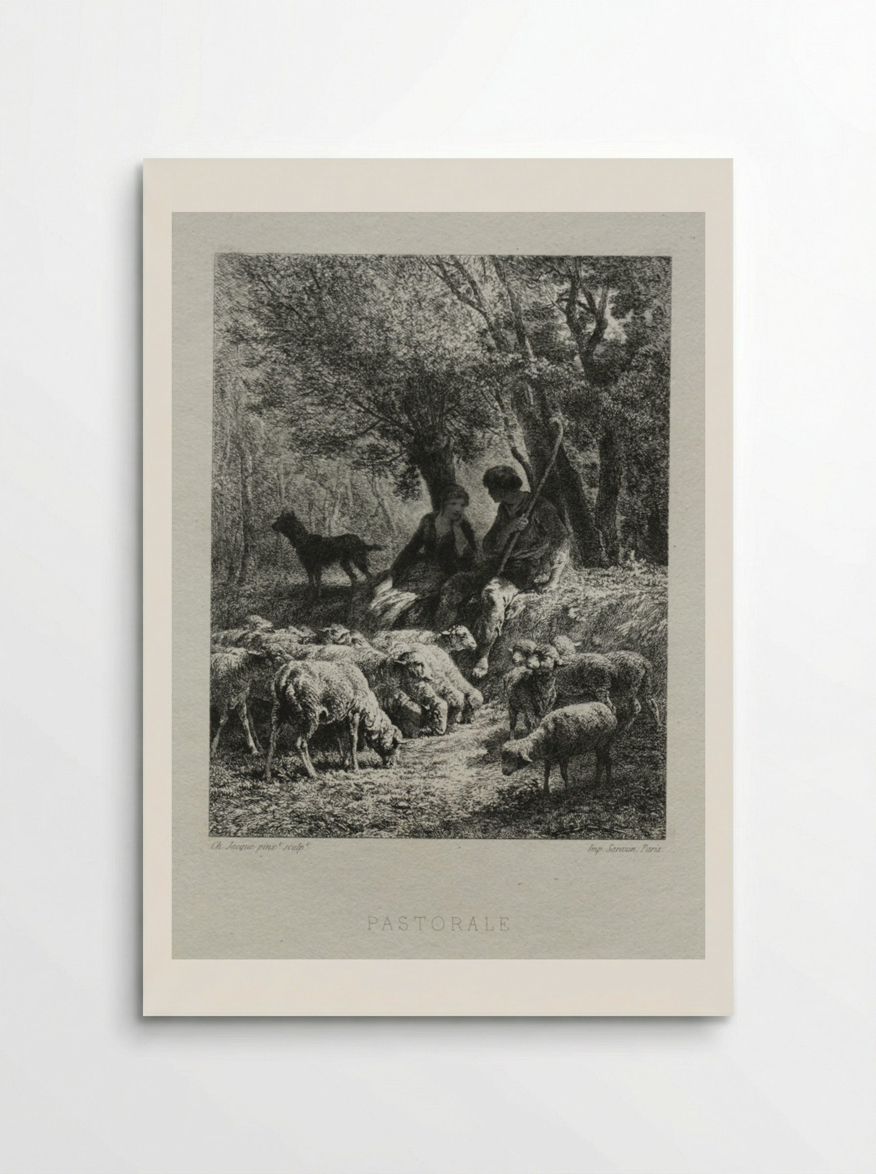 Pastorale - Charles-Émile Jacque - Poster