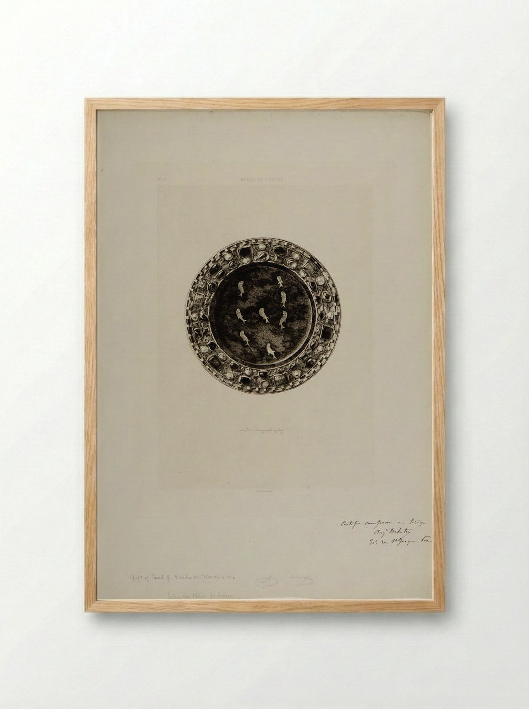 Paten of the Chalice of Suger - Jules Ferdinand Jacquemart - Framed Print Wood