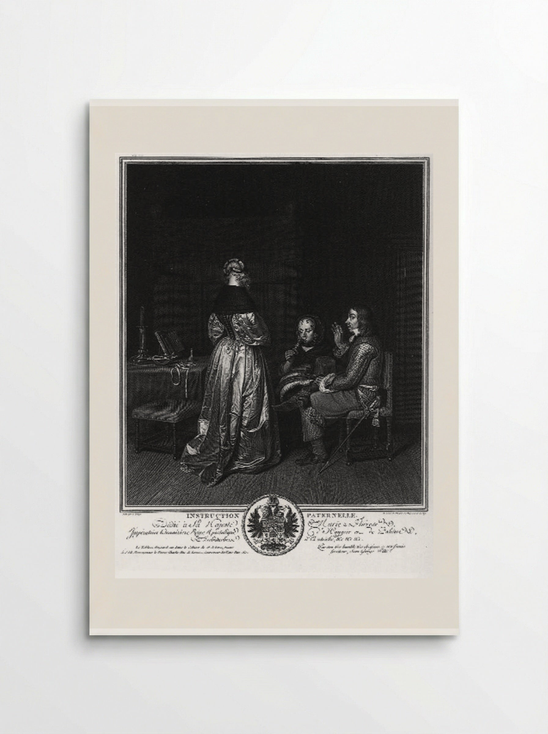 Paternal Instruction - Johann Georg Wille - Poster