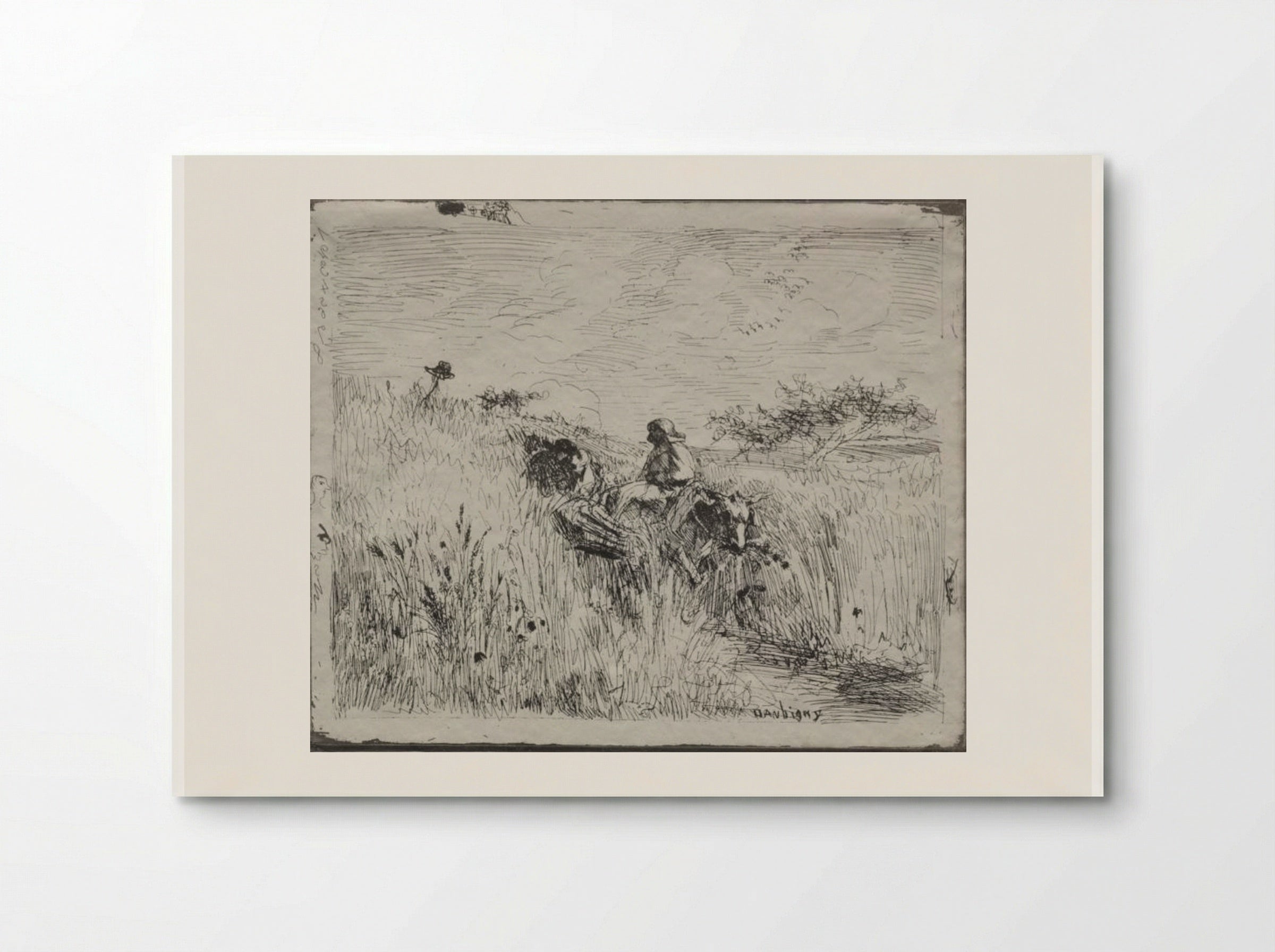 Path Through the Grain Field - Charles François Daubigny - Poster
