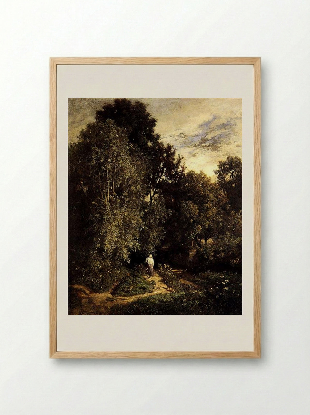 Path in a Small Wood - Constant Troyon - Framed Print Wood