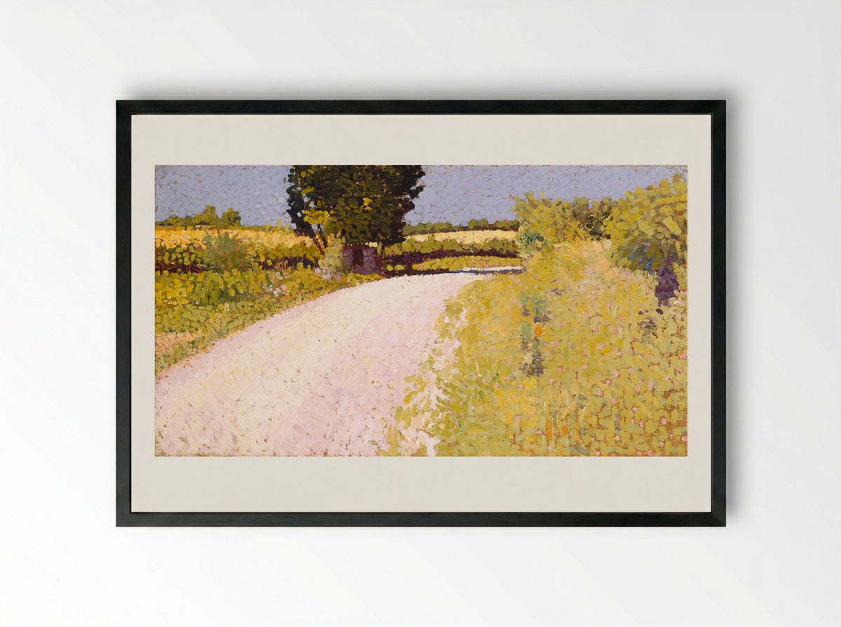 Path in the Country - Charles Angrand - Framed Print Black