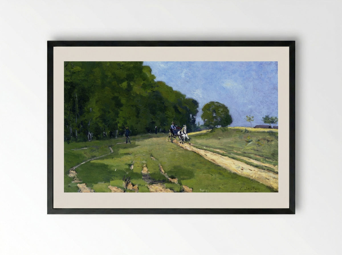 Path near the Parc de Courances - Alfred Sisley - Framed Print Black