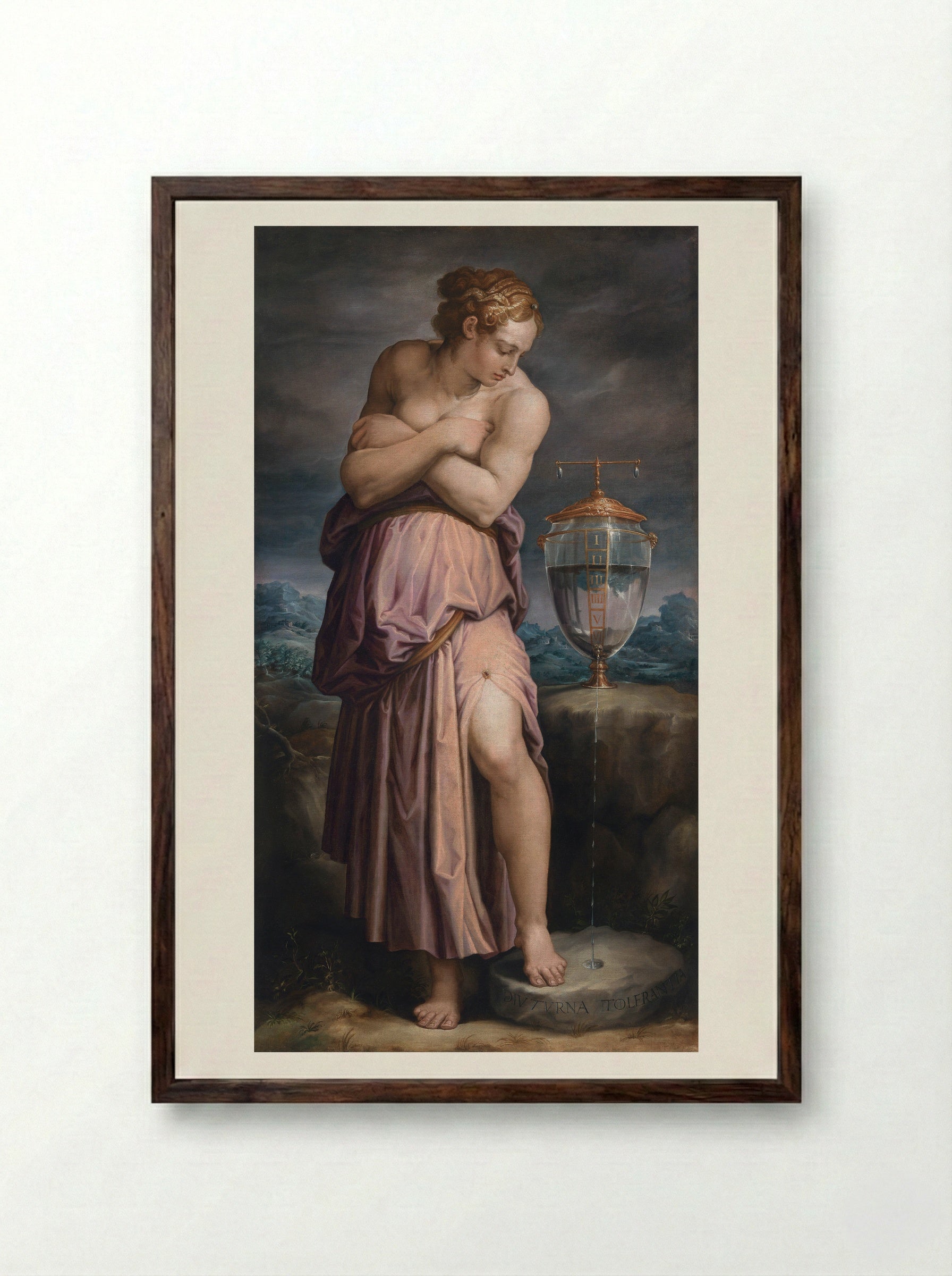 Patience - Giorgio Vasari - Framed Print Dark Wood
