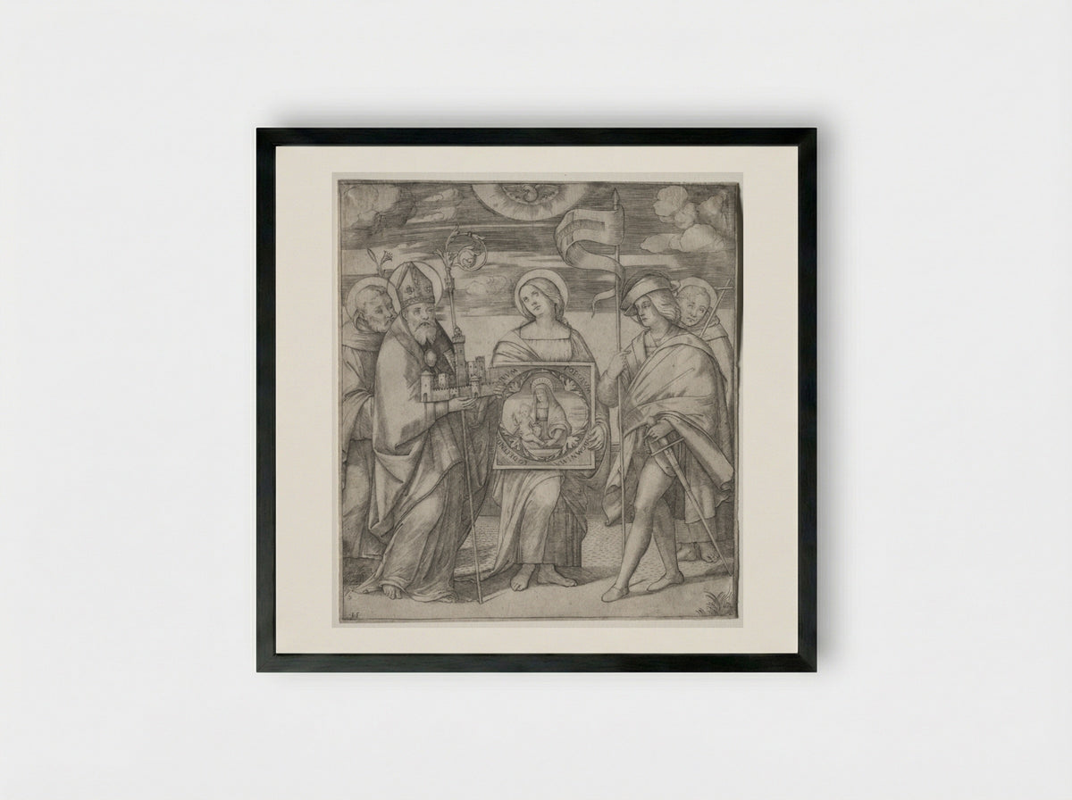 Patron Saints of Bologna - Giacomo Francia - Framed Print Black