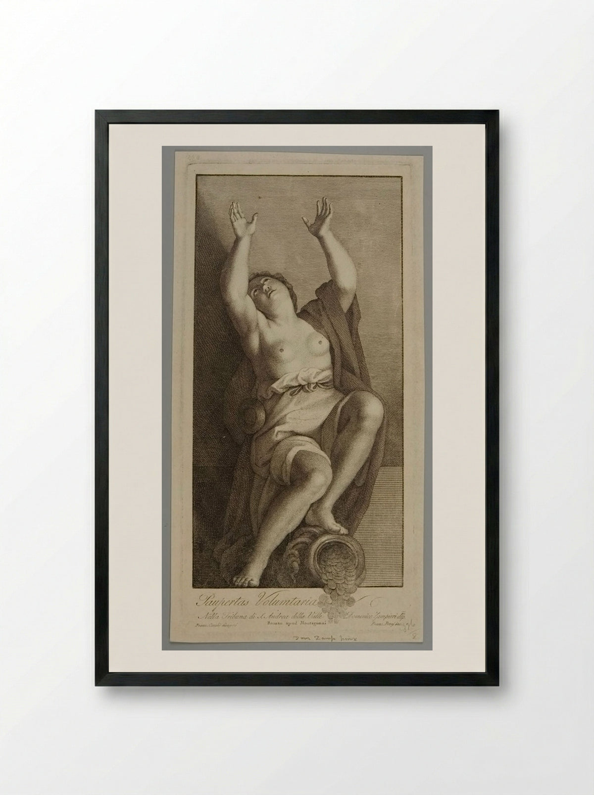 Paupertas Voluntaria - Francesco Pozzi - Framed Print Black