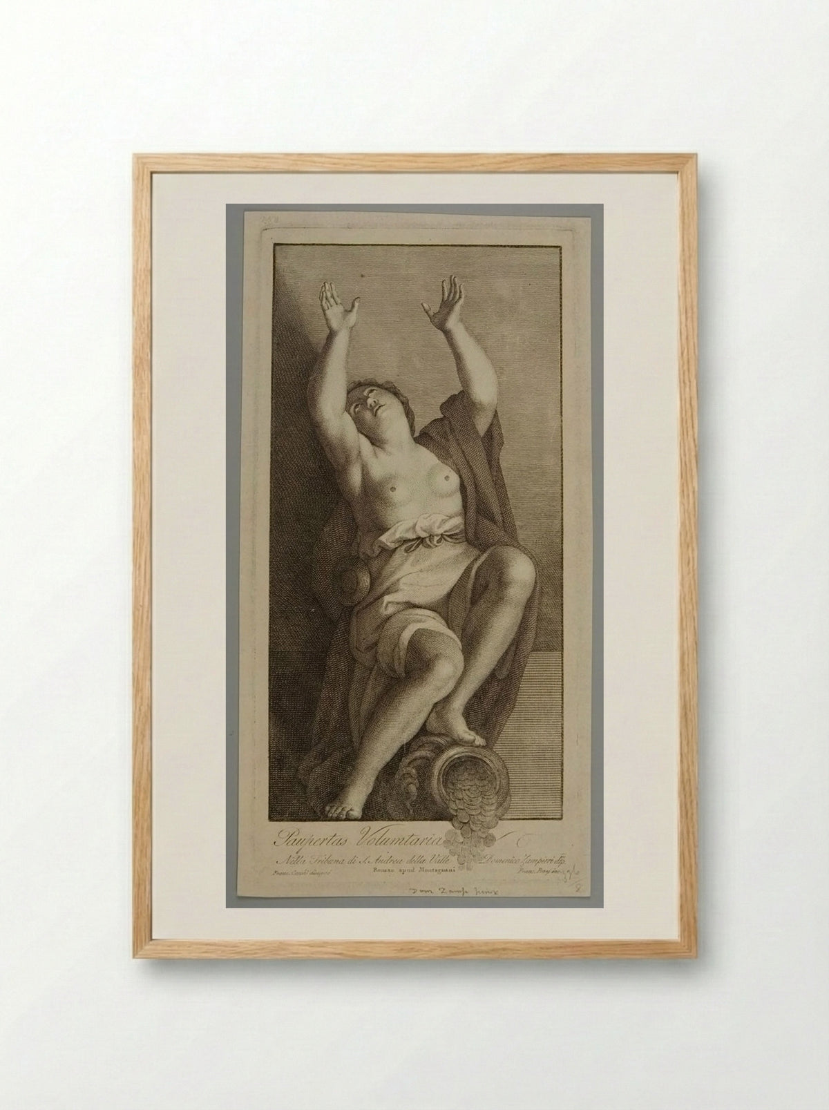 Paupertas Voluntaria - Francesco Pozzi - Framed Print Wood