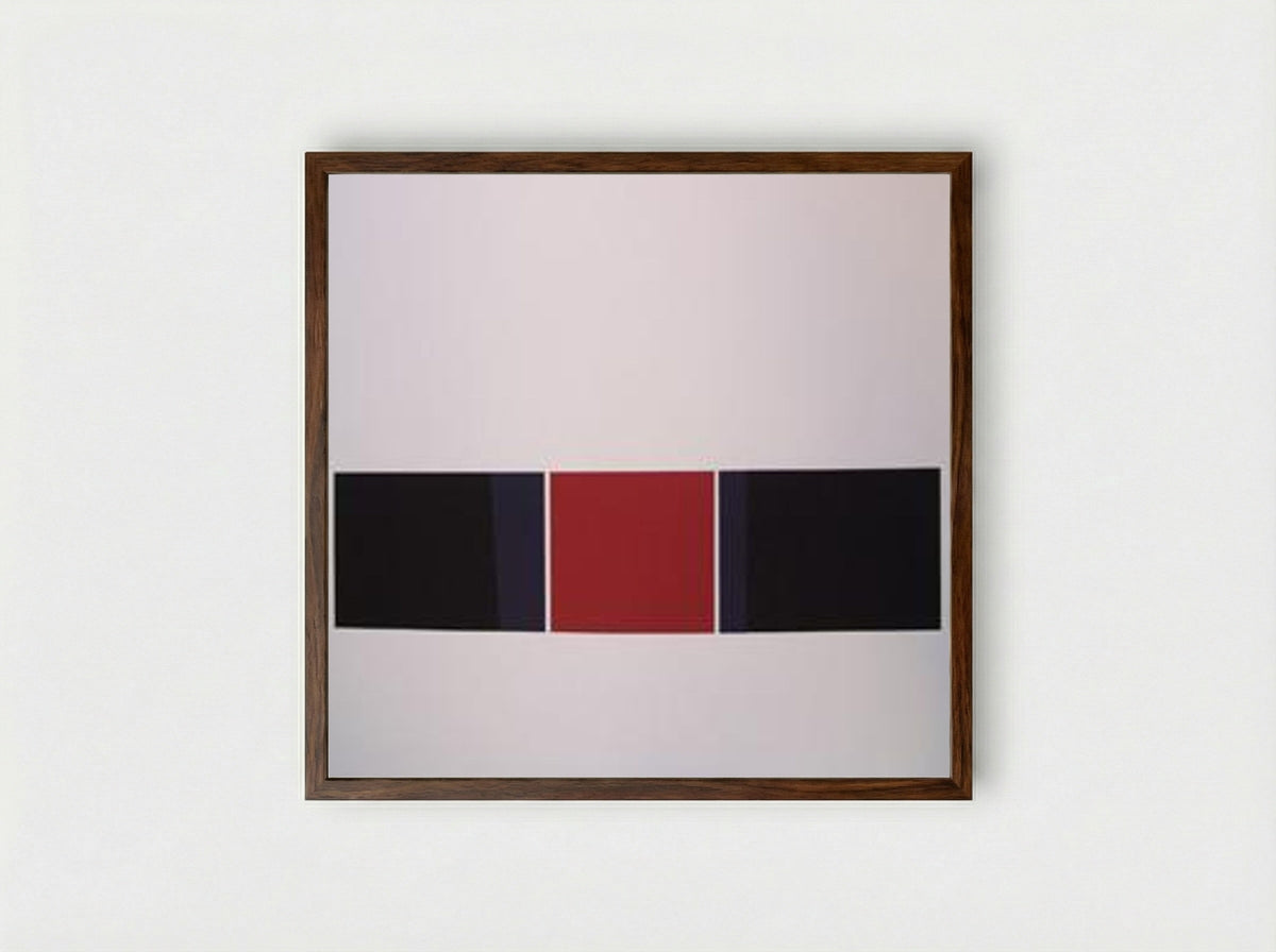 Pauses (Geometric Composition) - Solis Prints - Framed Print Dark Wood