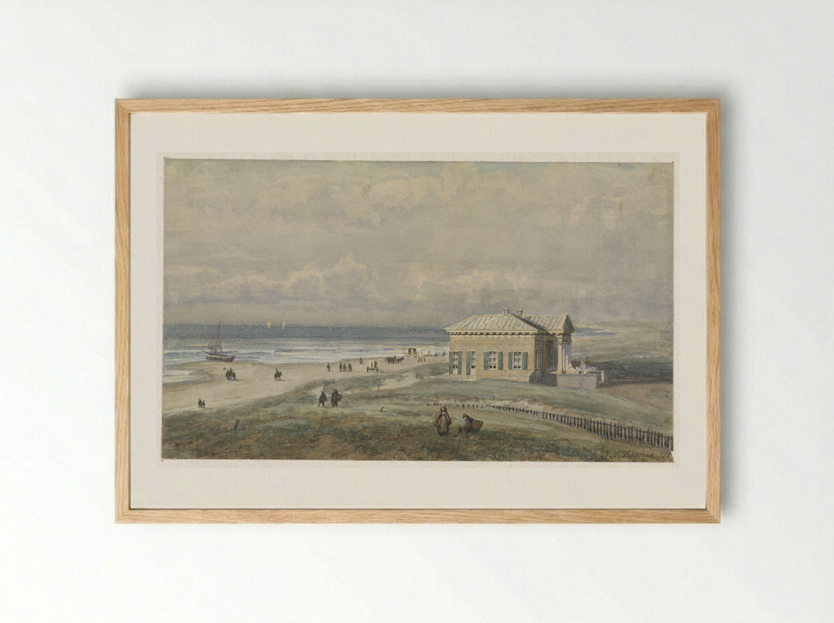 Paviljoen van Wied te Scheveningen - Johannes Josephus Destree - Framed Print Wood