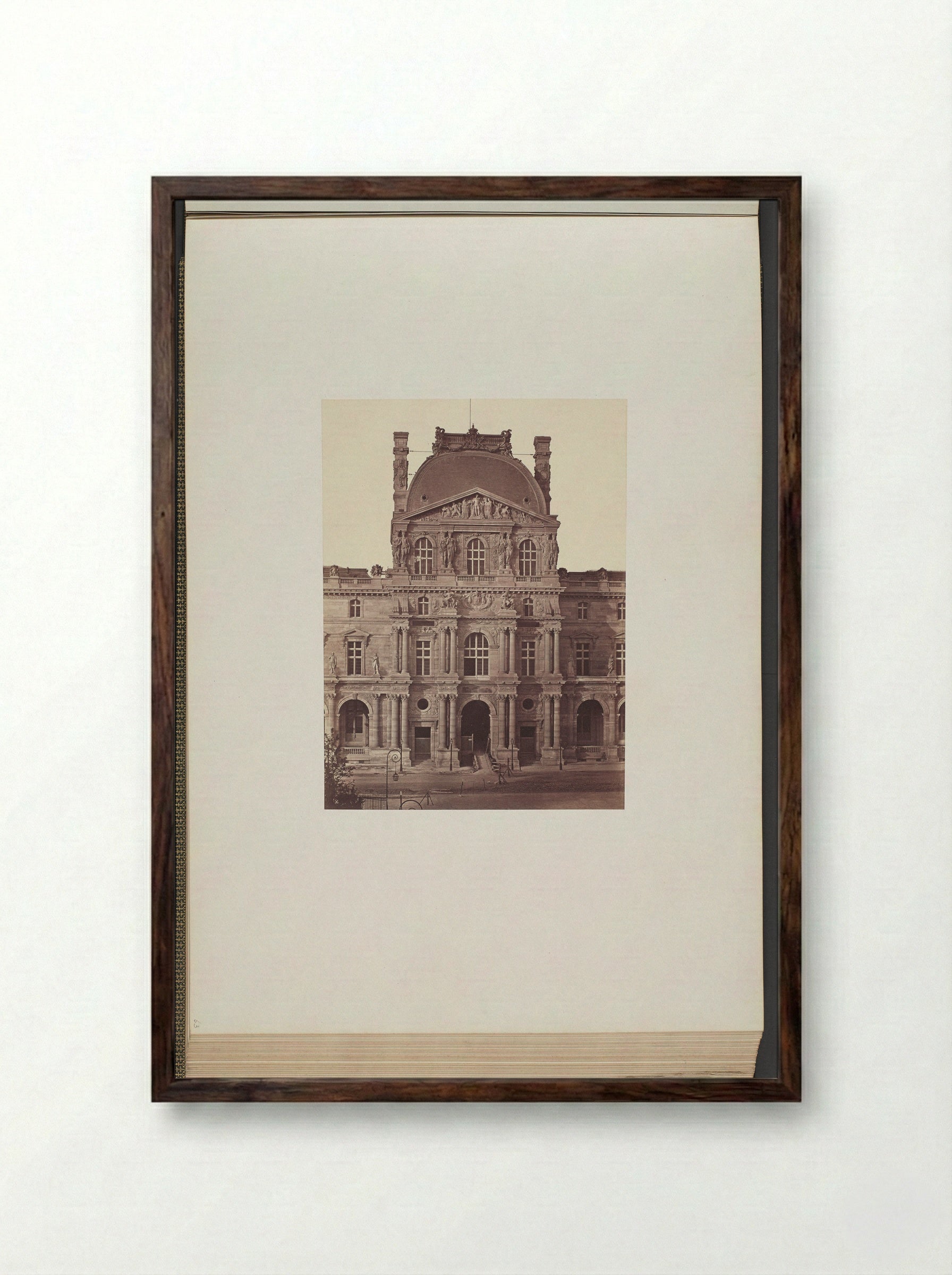 Pavillon Denon, Palais du Louvre - Édouard Denis Baldus - Framed Print Dark Wood