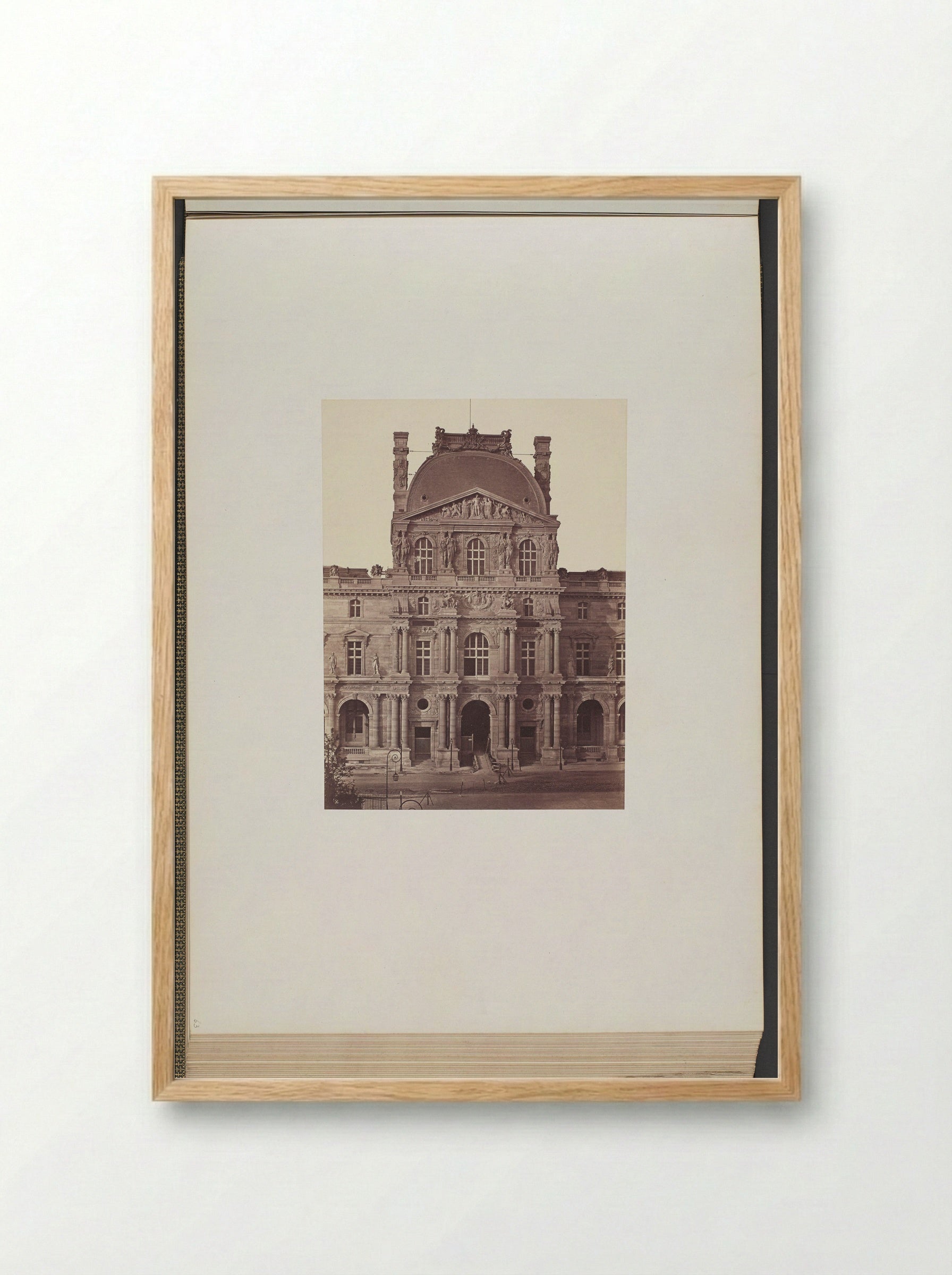 Pavillon Denon, Palais du Louvre - Édouard Denis Baldus - Framed Print Wood