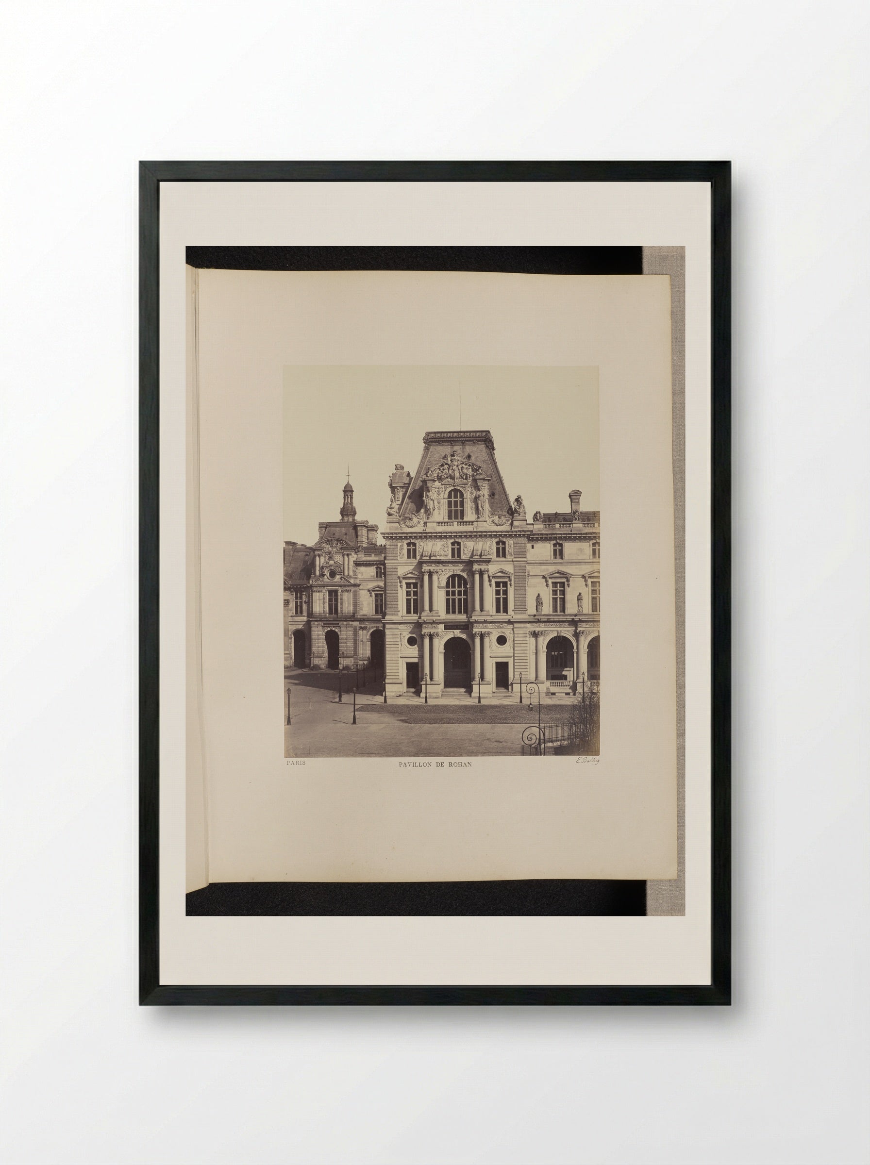 Pavillon de Rohan - Édouard Denis Baldus - Framed Print Black