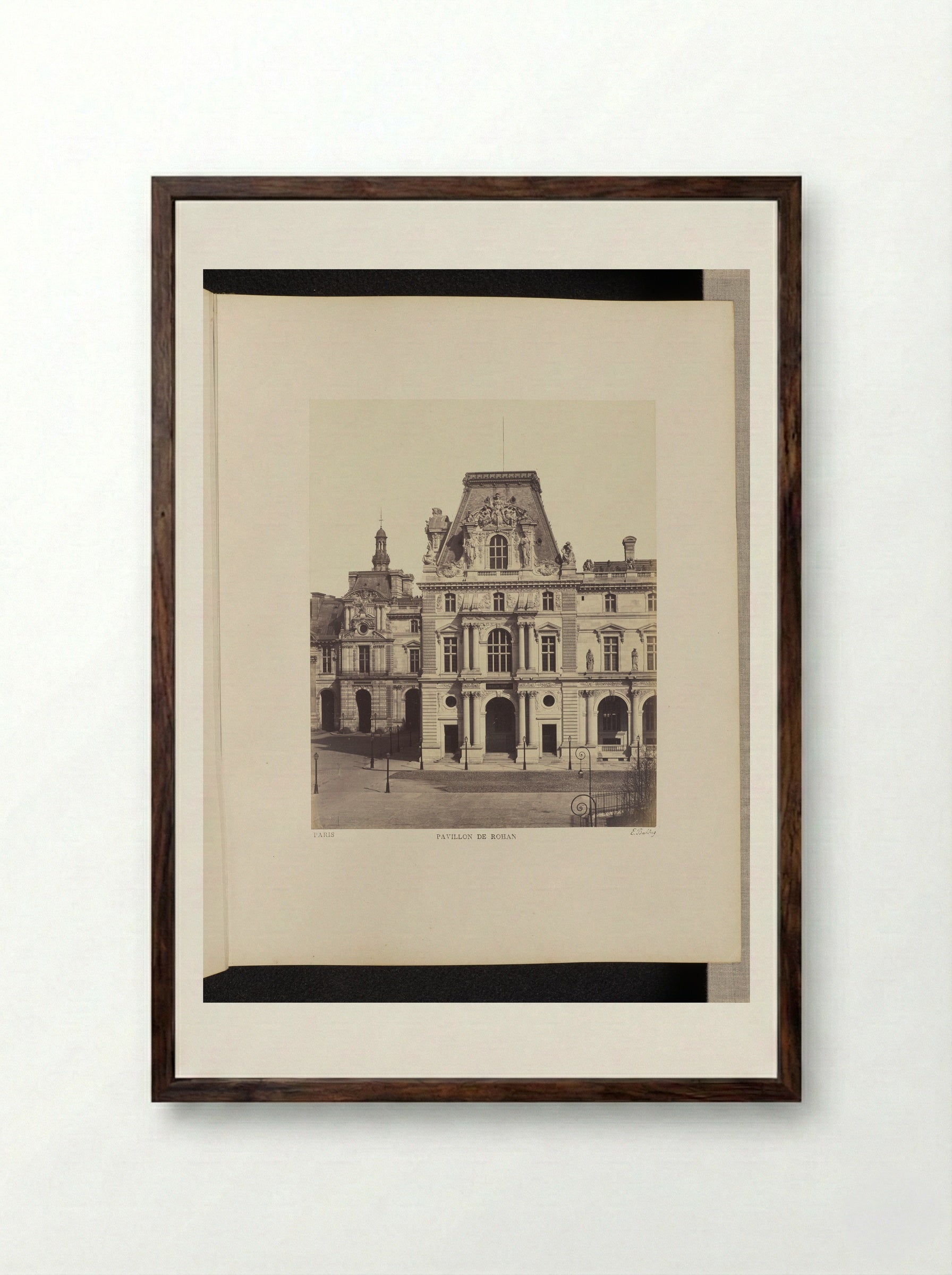 Pavillon de Rohan - Édouard Denis Baldus - Framed Print Dark Wood