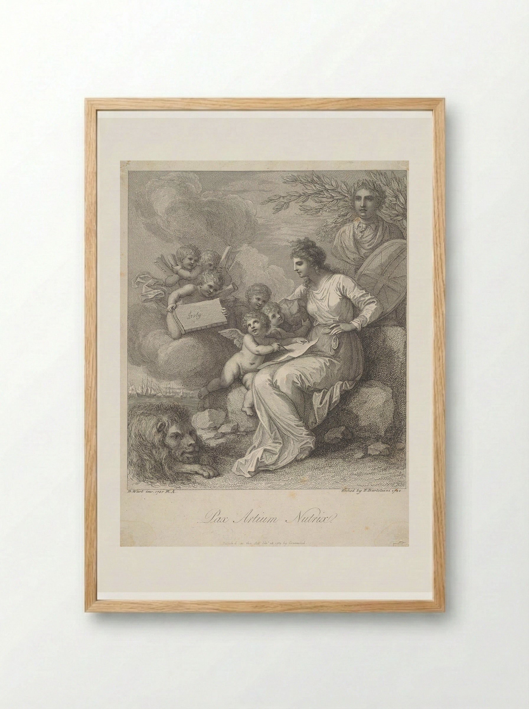 Pax Artium Nutrix - Francesco Bartolozzi - Framed Print Wood