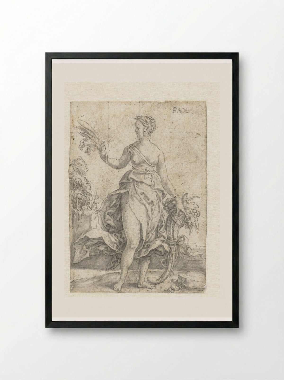 Pax - Heinrich Aldegrever - Framed Print Black