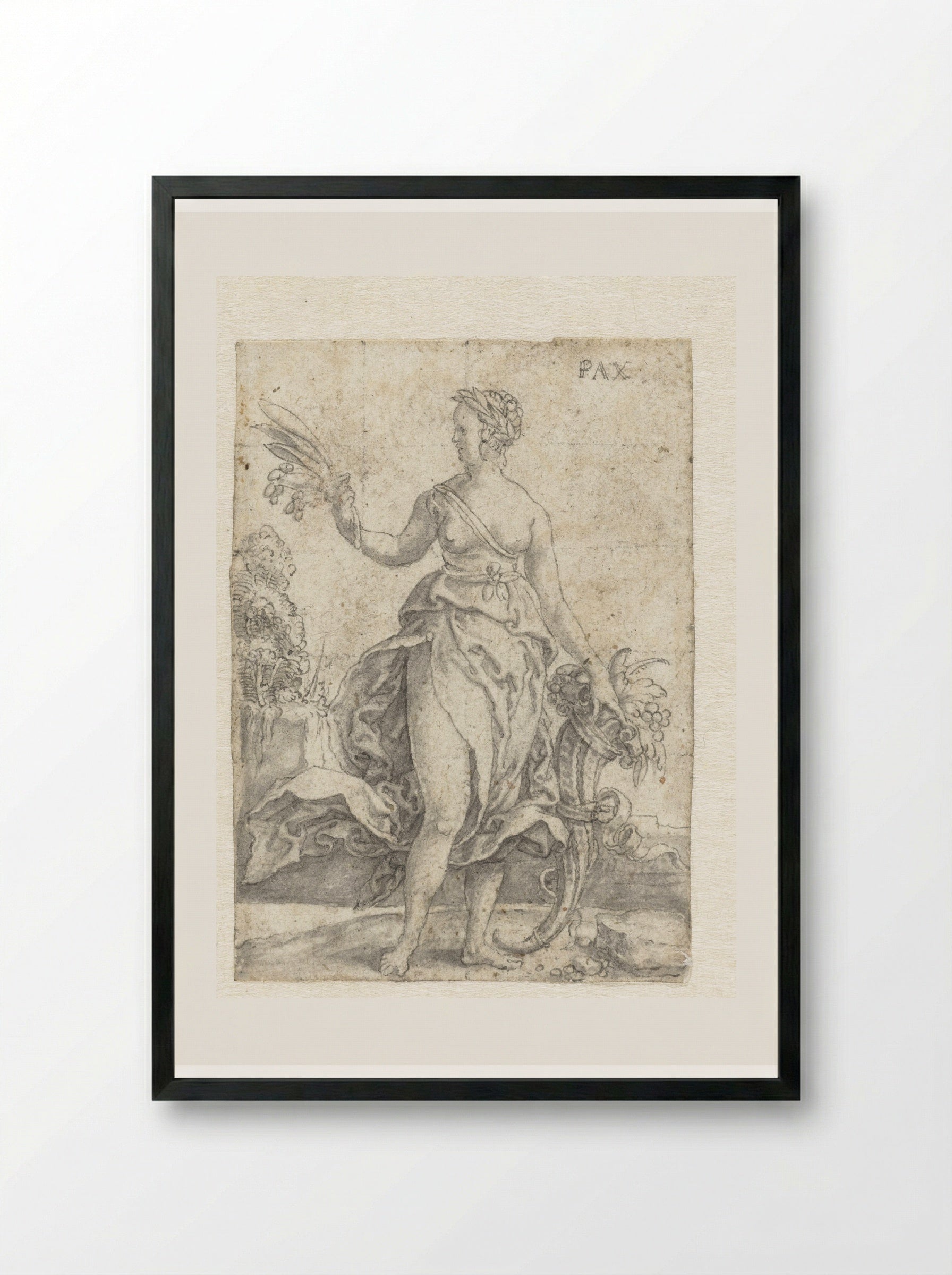 Pax - Heinrich Aldegrever - Framed Print Black