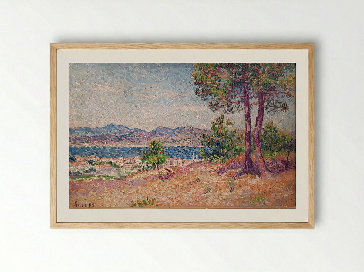 Paysage à Saint-Tropez - Maximilien Luce - Framed Print Wood