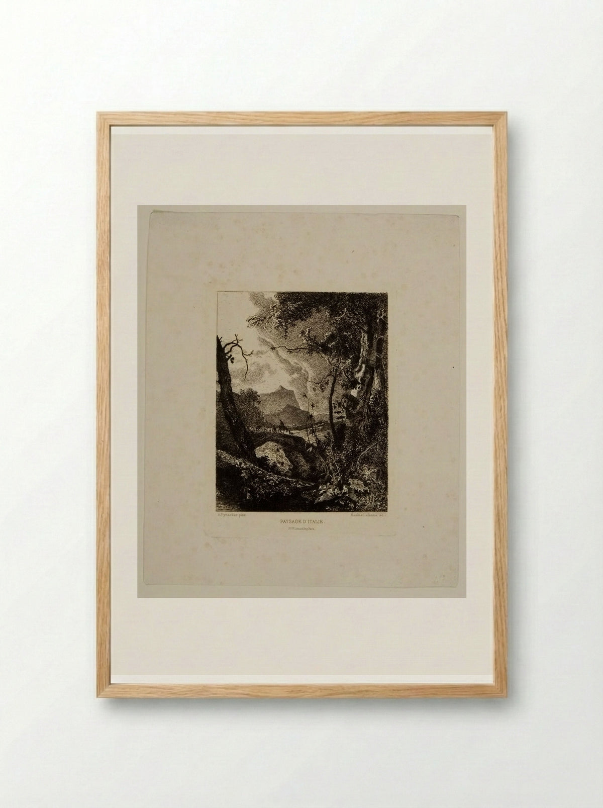Paysage d'Italie - Maxime Lalanne - Framed Print Wood