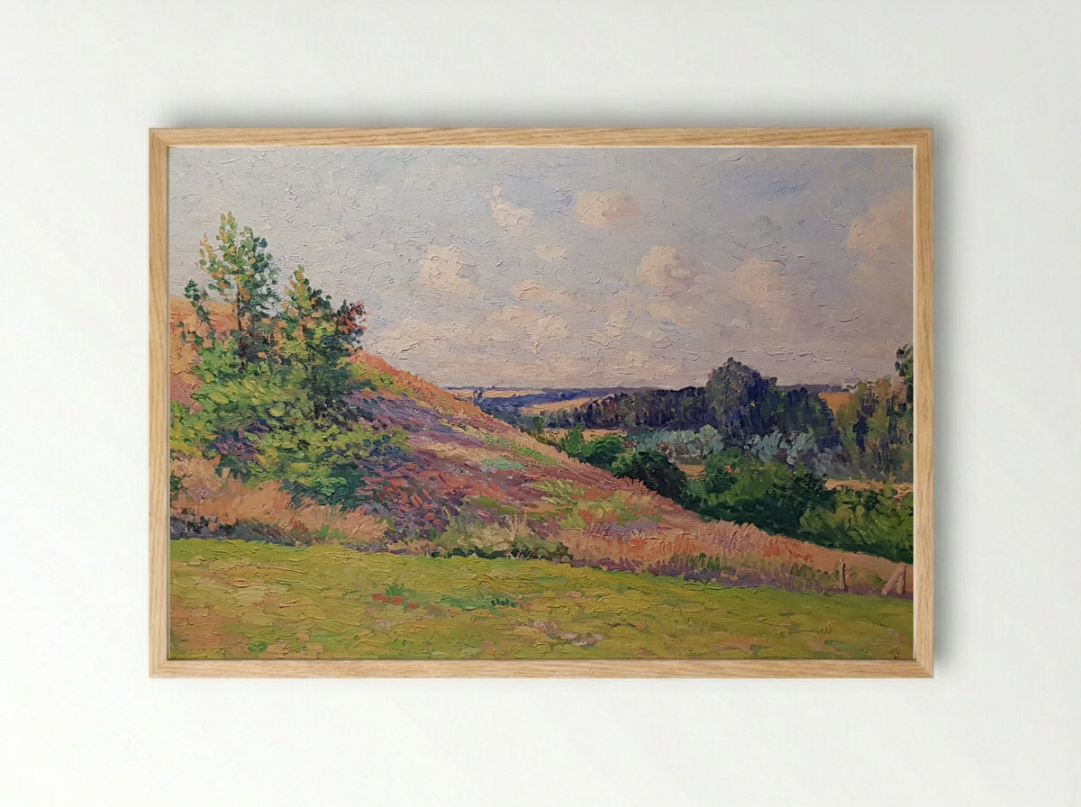 Paysage de Normandie, Bazincourt - Maximilien Luce - Framed Print Wood