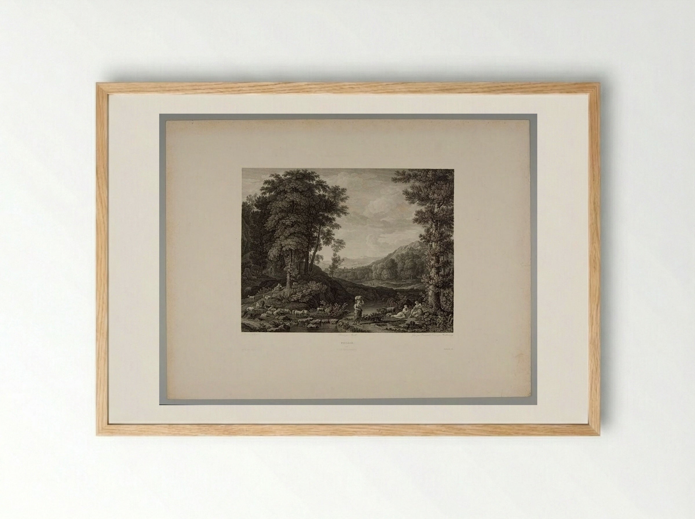 Paysage - Christian Haldenwang - Framed Print Wood
