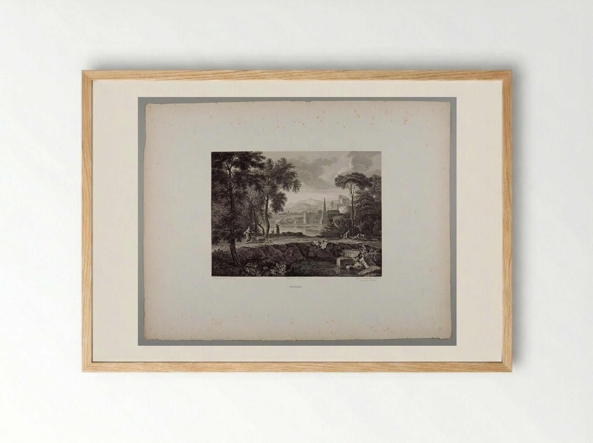 Paysage - Claude François Fortier - Framed Print Wood