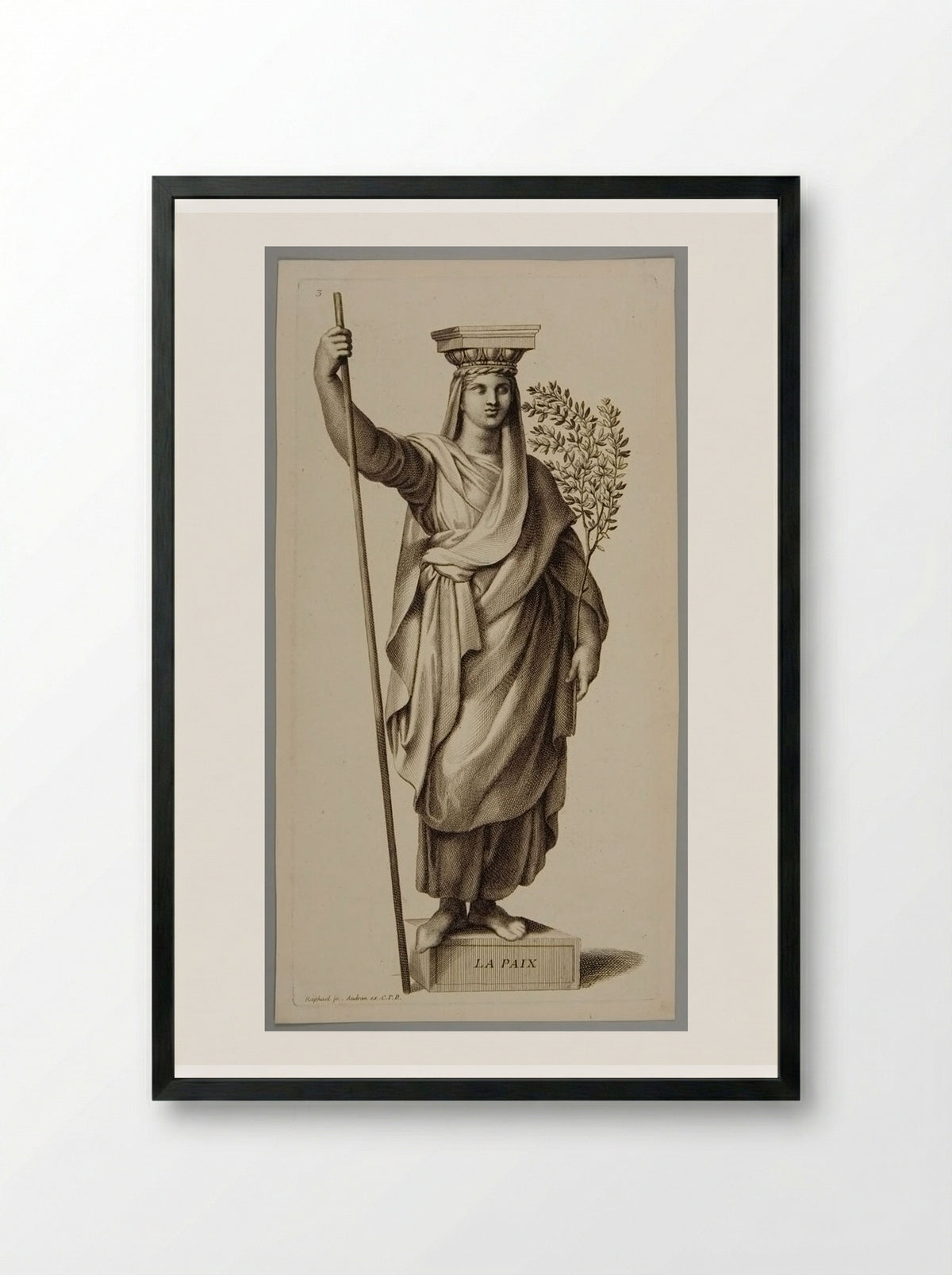 Peace (La Paix) - Gérard Audran - Framed Print Black